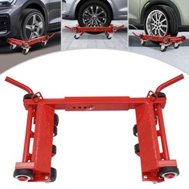 2200lbs Wheel Dolly, 1 Piece Heavy Duty Car Wheel Dolly, Car Skate, Tire Jack Ratcheting Foot Pedal Lift, Ratchet Type Tire Skate Tire Jack for Car Truck RV Trailer (Red)