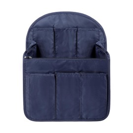 Surblue Backpack Organizer Insert Liner Hanging Travel Rucksack Purse and Handbag Insert Pocket, High-capacity Divider Foldable Nylon Shoulder Bag Organizer for Men and Women, (Navy, L)