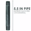 Pipe-Decor.com 1/2 in. X 5 1/2 in. Black Pipe 6
