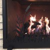 Design Specialties Fireplace Screen Pond Design (Textured Black, Small)