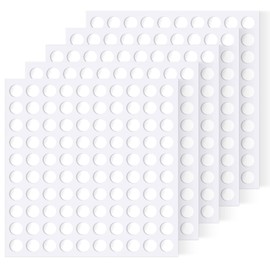 Surard Poster Putty, 500 Pcs 6mm/0.24” Adhesive Dots, Double Sided Removable Sticky Tack, Clear Round Reusable Mounting Stickers Transparent Tacky Glue Tape for Wall Hanging Pictures