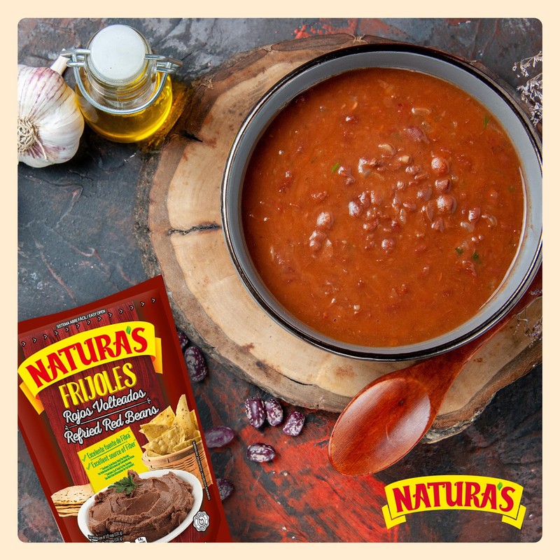 Natura's Refried Red Beans, Ready-to-Eat Vegetarian Refried Beans, Frijoles Rojos
