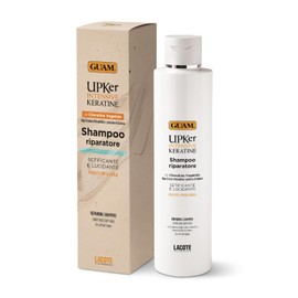 Guam, UPker Intensive Keratin Repairing Shampoo with Vegetable Keratin, Silky Tension and Shiny Shampoo for All Hair Types, Made in Italy, 200 ml Pack