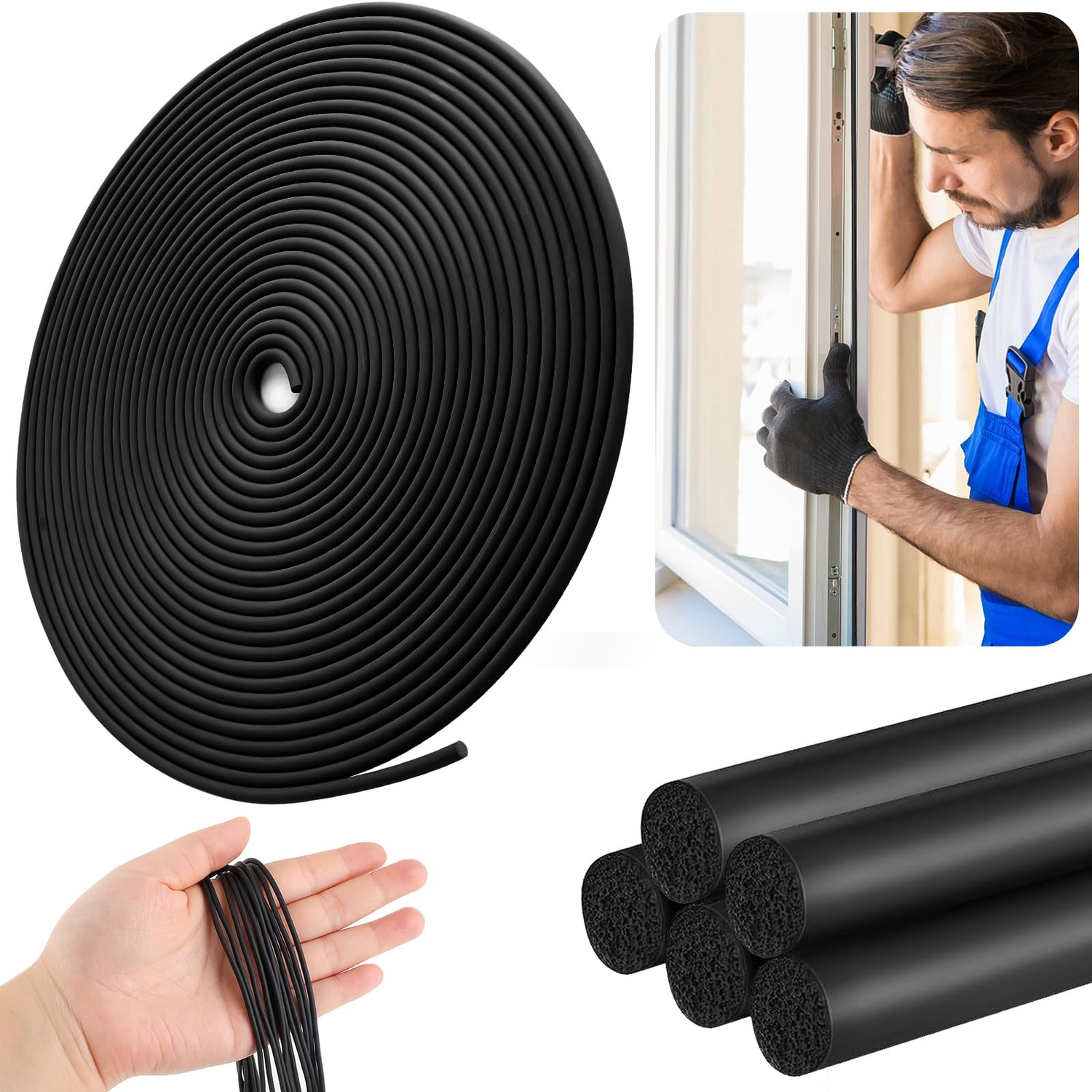 Backer Rod Rubber Caulk Saver,Foam Backer Rod for Gaps and Joints ...