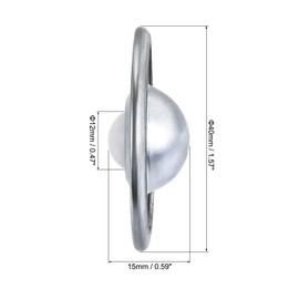 sourcing map Ball Transfer Bearing Unit 12mm 17Lbs Nylon Flange-mount Type for Transmission Pack of 6