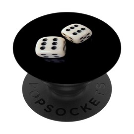 White Dice Pair on Black Craps Table - Gamblers Delight