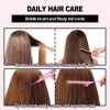 10pzs Kit Cepillos Y Peines Peinado Cabello Con Pinza, Rosa