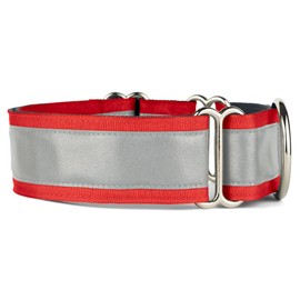 If It Barks - 1.5" Reflective Martingale Collar for Dogs - Adjustable - Made in USA - Strong, Durable, and Comfy - Ideal for Training - Suitable for Most Breeds - Medium, Red