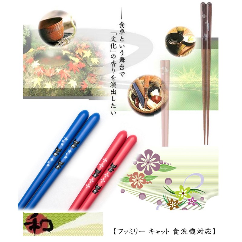 isida Chopsticks Family Cat Dishwasher Safe Blue 18 cm
