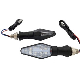 MotorToGo Black Sequential Lamp Turn Signals Lights LED Turn Signals Blinkers Indicators Compatible for 2017 Honda CBR500R