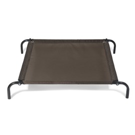 Furhaven Pet Bed for Dogs and Cats - Reinforced and Durable Elevated Outdoor Dog Cot Bed with High-Airflow Cooling, Espresso, Medium