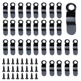 bociloy 100Pcs Picture Frame Turn Button Fasteners with Screws, 7x23mm Metal Photo Frame Hardware Backing Clips for Hanging Pictures, Posters, Drawing Crafts - Black
