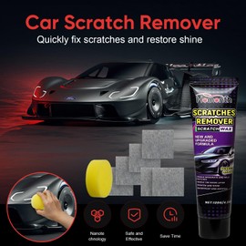 2 Pack Nano Sparkle Cloth Car Scratch Remover - 2025 Upgrade Nano Sparkle Cloth & Scratch Repair Paste, Scratch and Swirl Remover Kit with 12 Nano Sparkle & 2 Sponge, Car Scuff Repair Polishing Wax