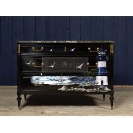 Redesign With Prima Decor Transfers Lighthouse 24"x35" Wall Decals DIY Wallpaper Wall Stickers Murals Decor for Kitchen Living Room Bedroom Bathroom Nightstands Table Décor