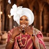 Elegant Polyester African Headscarf-Stretchable Traditional Nigerian Wedding Headpiece, Automatic Gurler