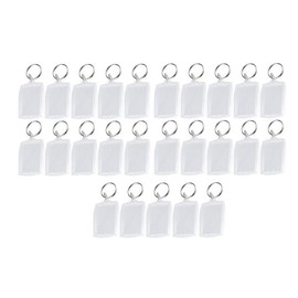 Clear Blank Acrylic Keyrings - Wallet Friendly Picture Frame Key Ring Keychaine For Passport and Photo Insert Pack of 50