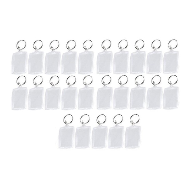 Clear Blank Acrylic Keyrings - Wallet Friendly Picture Frame Key