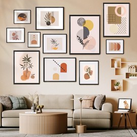 Heimlove Metal Picture Frame, Aluminum Photo Frames, 5x7 with Mat or 8 x 10 Without Mat, for Table Top Display and Wall Mounting, Wall Hook Hanging Hardware Included - (Black, 1 Pack)