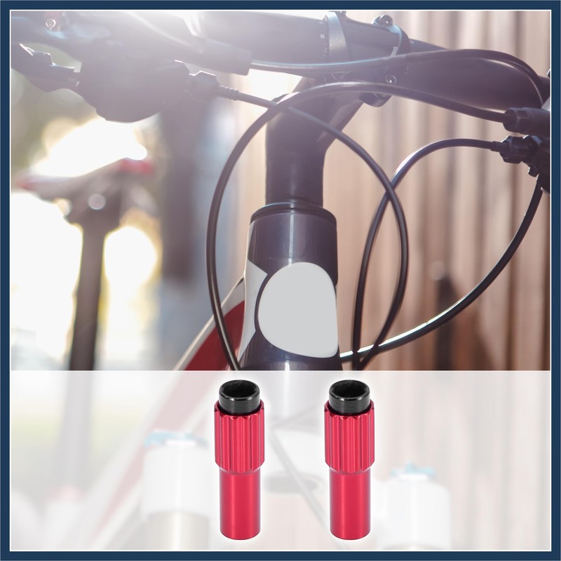 INFINAUTO 2 Pcs Red Metal Bicycle Cable Adjuster Brake Gear