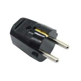 Protective Contact Plug Black Type F 250 V Protective Contact Plug No. 614 Urea Resin