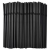 ALINK 200-Pack Black Plastic Flexible Straws, 0.23" x 7.75" disposable
