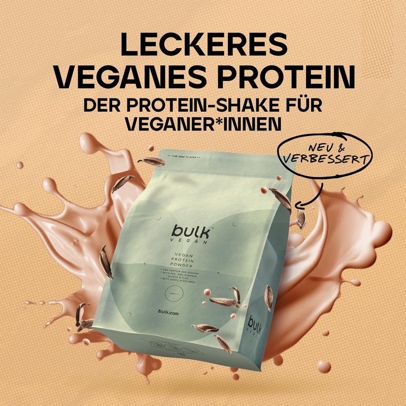 Bulk Vegan Protein Powder, Vanilla, 500 g, New and Improved