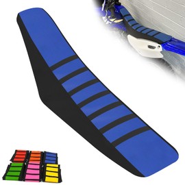 JFG RACING Dirt Bike Seat Cover,Universal Soft Rubber Cushion Covers for Most Dirt Pit Bike Motocross Motorcycle YZ80 YZ125 YZ250 YZ250F YZ450 PW80 PW50-Blue