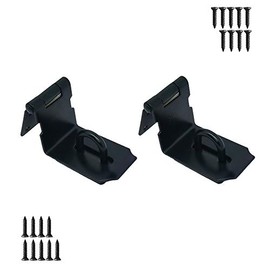 90 Degree Door Hasp Latch Angle Lock Hasp, Stainless Steel Door Padlock Hasp Hinge Lock Latch, Gate Latch Lock with Screws,Matte Black Finish 2 Pack