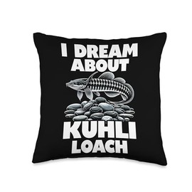Kuhli Loach Fish Lover Freshwater Aquarium Fish Throw Pillow