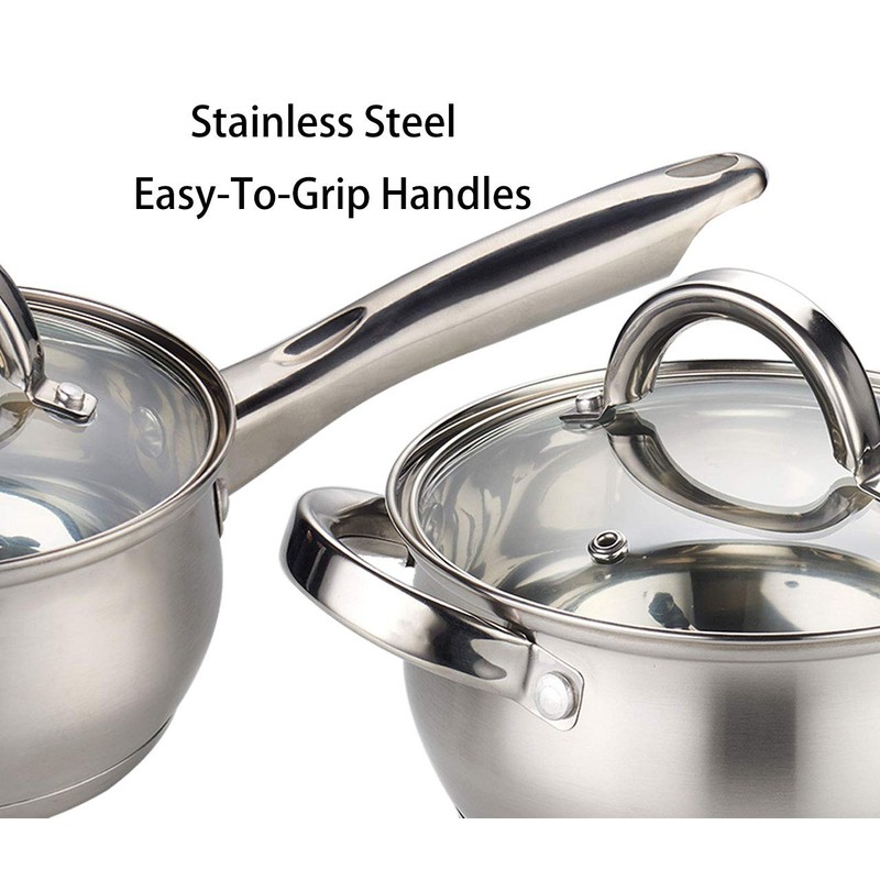 Heim Concept Cookware Set W-001 12-Piece Stainless Steel Pots and