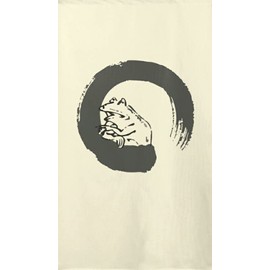 Noren 91165 Choju-Giga Tapestry for Shops, Fashionable, Circle, Width 33.5 x Length 59.1 inches (85 cm) x Length 59.1 inches (150 cm)