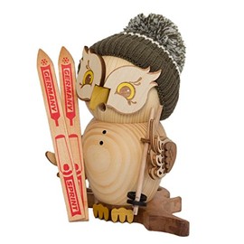 Kuhnert Incense Smoker Owl Skier 15 cm Novelty 37208