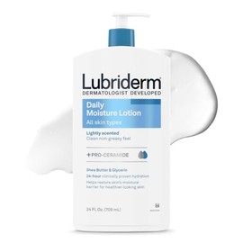 Lubriderm Daily Moisture Hydrating Body and Hand Lotion with Vitamin B5, Non-Greasy, 24 fl. oz