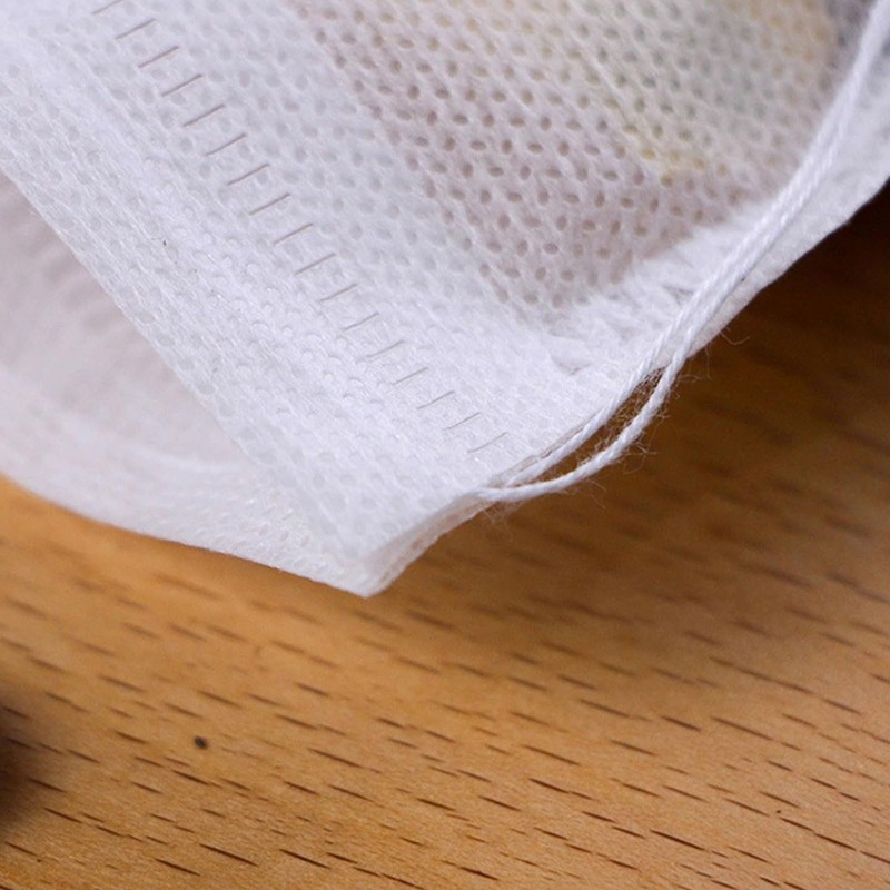 100 Stück wiederverwendbarer Tee mit Kordelzug, sauberes und sicheres Aufbrühen,