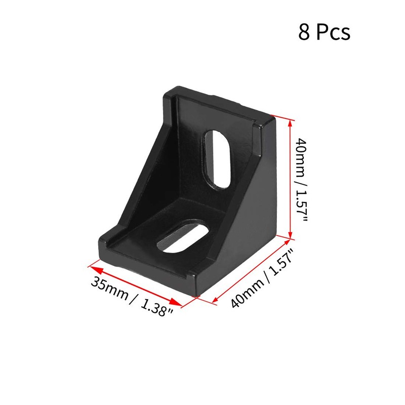 uxcell Inside Corner Bracket Gusset, 40mm x 40mm for 4040