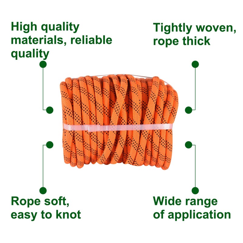 HOSTIC Double Braid Polyester Rope Pulling Rope Tree Cutting Ropes