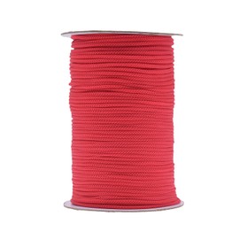 IHKFILAN 1/8Inch Polypropylene Utility Rope, Hollow Braided PP, Barrier Rope String, Golf Courses, Trail Marking, Ski Slopes, Outdoor Concerts, Tie-Downs, 328Feet(100m) Red