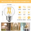BLINGCOLOR 6 Pack Dimmable G16.5 LED Light Bulbs 60 Watt,