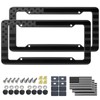Aootf American Flag License Plate Frames- Black Plastic USA Flag