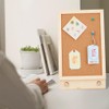 OLYCRAFT Desktop Cork Board with Hemp Rope 2Pcs Wood Sticks