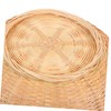 CHILDWEET Bamboo Pantry Baskets Round Woven Storage for Fruits Veggies