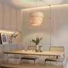 Ziqqeelam Rattan Plug in Pendant Light, 3 Tier Plug in