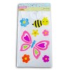 Holiday Decor Spring Themed Butterflies, Bees, and Flowers Gel Window