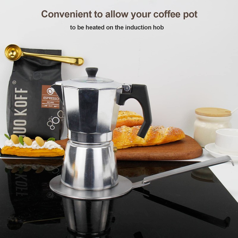 ROSSETTO Induction Adaptor Plate with Removable Stainless Steel Handle Adapter