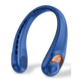 Neck Fan, Personal Fan with LED Display, USB-C Rechargeable, 5200mAh-Battery, 3-Speed Adjustment & Whisper-Quiet Operation, Perfect for Home, Travel, Sports