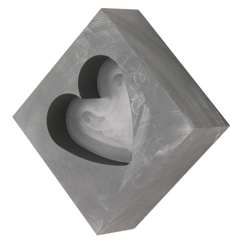 Graphite Casting Mold Professional Heart Shaped Ingot Casting Refining Mould