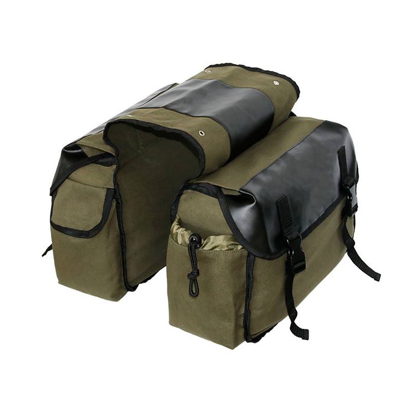 Cycling Side Bags Canvas Bike Commuting Bag Saddle Bags Large