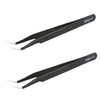 Aoje-Link ESD-17 Professional Anti-Static Precision Technology Tweezers, Non-Magnetic, Fine Point,