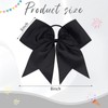 CN 2pcs Cheer Bows for Cheerleaders, Black Cheerleading Hair Bows
