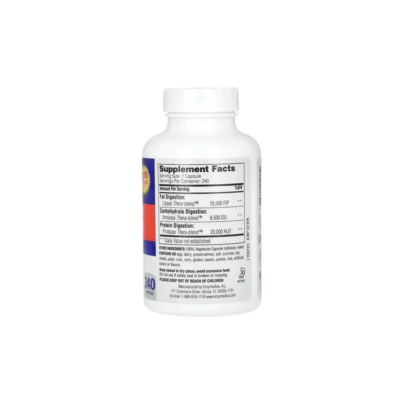 Enzymedica Lypo Gold: Suplemento de Enzimas Para Digestión de Grasas,